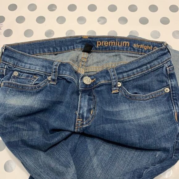 Gap Premium Straight Leg Womens Jeans Size 2/26 Distressed Crop - Picture 5 of 9